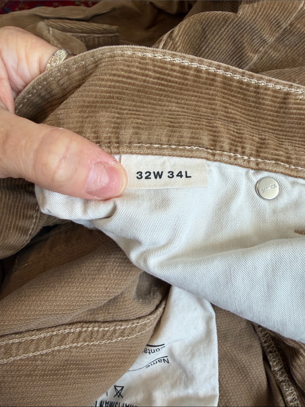 Buck Mason Men's Ford Standard Corduroy Pants in Light Tan - Picture 4 of 4